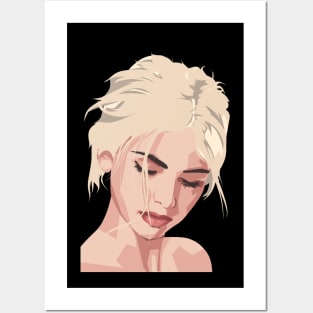 Girl With short Hair Posters and Art